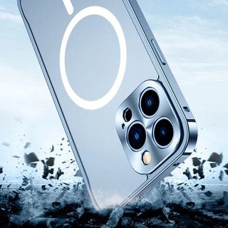 Capa Luxuosa De Metal/Carregamento Sem Fio/Compatível Para iphone 13/12/11 Pro Max/13Pro