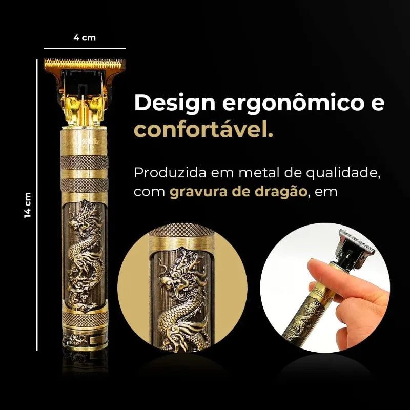 Máquina de corte de cabelo masculina com design aleatório elétrico profissional.