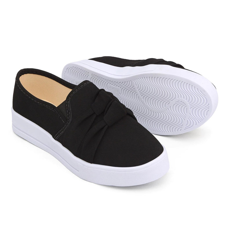 Tênis Feminino Casual confortável Iate Slip On Stillus Calce Fácil Laço 1 Dynasty inverno