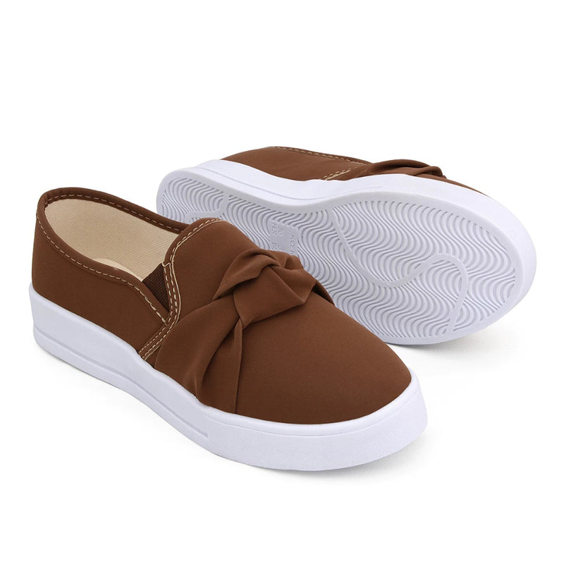 Tênis Feminino Casual confortável Iate Slip On Stillus Calce Fácil Laço 1 Dynasty inverno