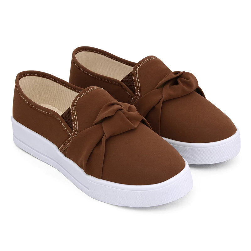 Tênis Feminino Casual confortável Iate Slip On Stillus Calce Fácil Laço 1 Dynasty inverno