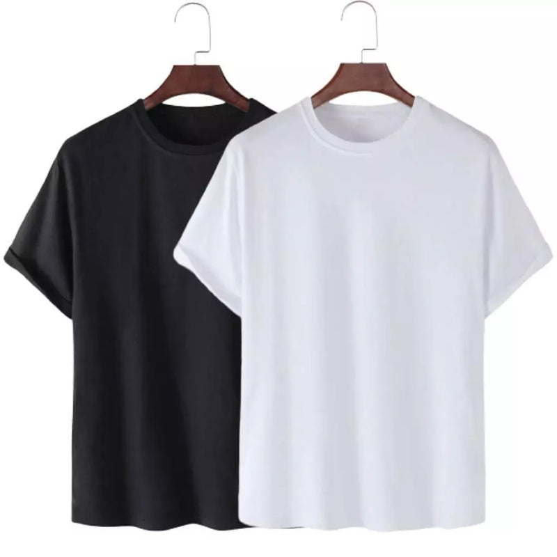 Kit 2 Camiseta Basica Streetwear Camisa T-Shirt Camisa Masculina Slim Promoção Algodão Varias Cores