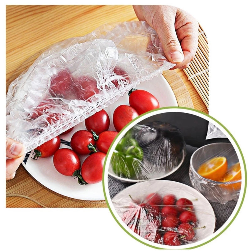 Kit 100 Tampa De Plástico descartável para alimento