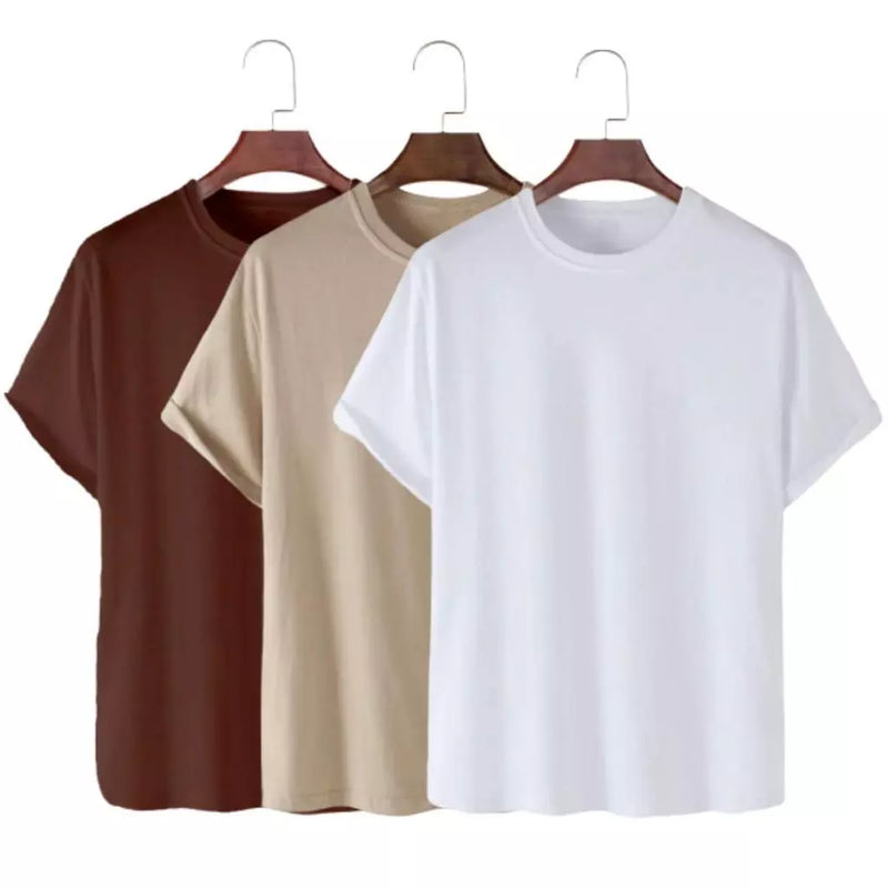 Kit 3 Camisetas Basica Streetwear Camisa T-Shirt Masculina Slim Promoção Algodão Varias Cores