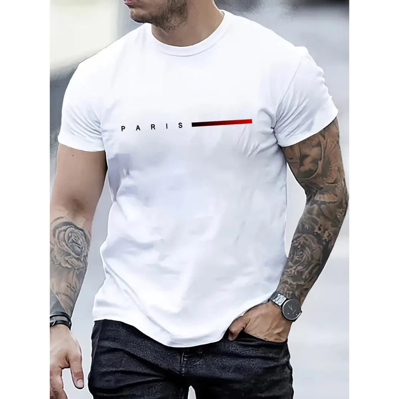 Camiseta Masculina Paris França Algodão 30.1 Camisa Premium