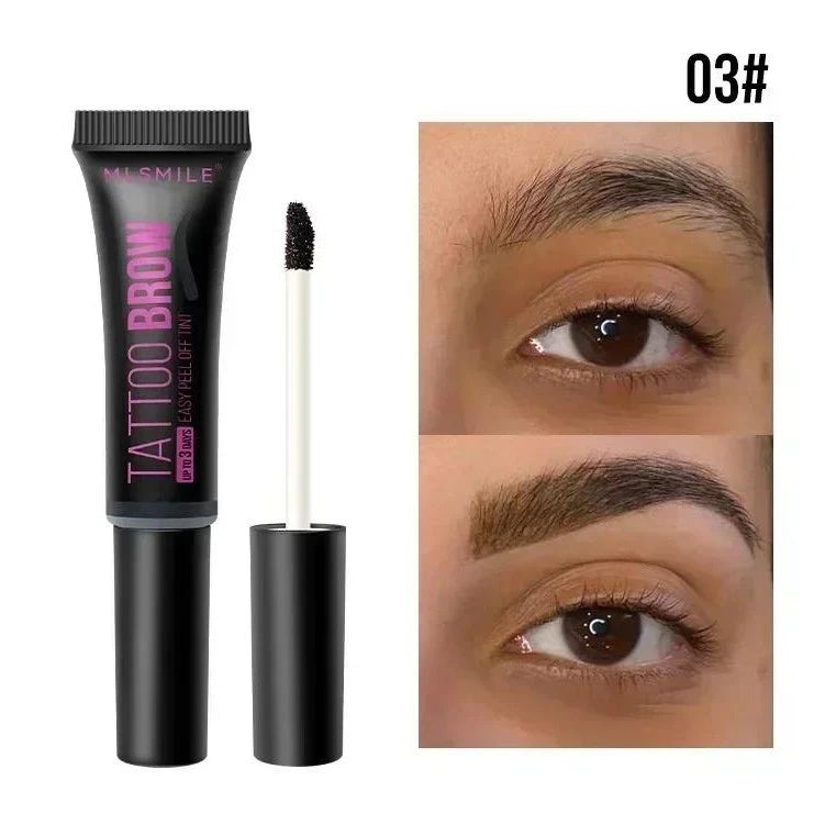 Gel Semi-Permanente Para Sobrancelhas À Prova D'água Tattoo Tint Long-lasting Black Brown Dye Eyebrow Cream Cosmético