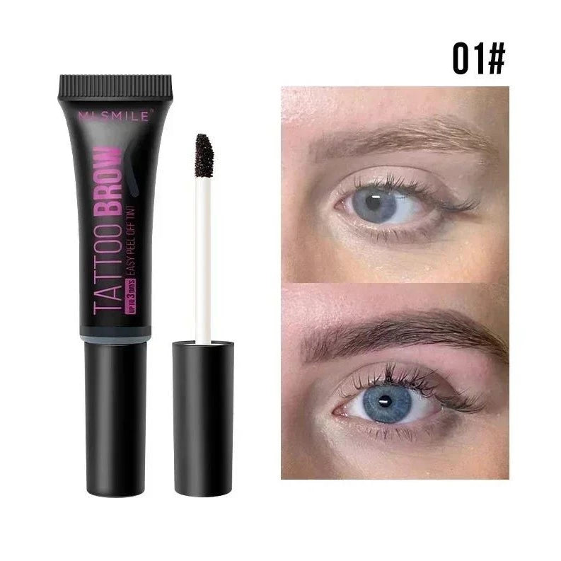 Gel Semi-Permanente Para Sobrancelhas À Prova D'água Tattoo Tint Long-lasting Black Brown Dye Eyebrow Cream Cosmético